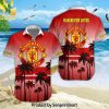 Manchester United Personalized High Fashion Hawaiian Print Aloha Button Down Short Sleeve Shirt