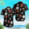 Metallica Band Rock Band High Fashion Hawaiian Print Aloha Button Down Short Sleeve Shirt