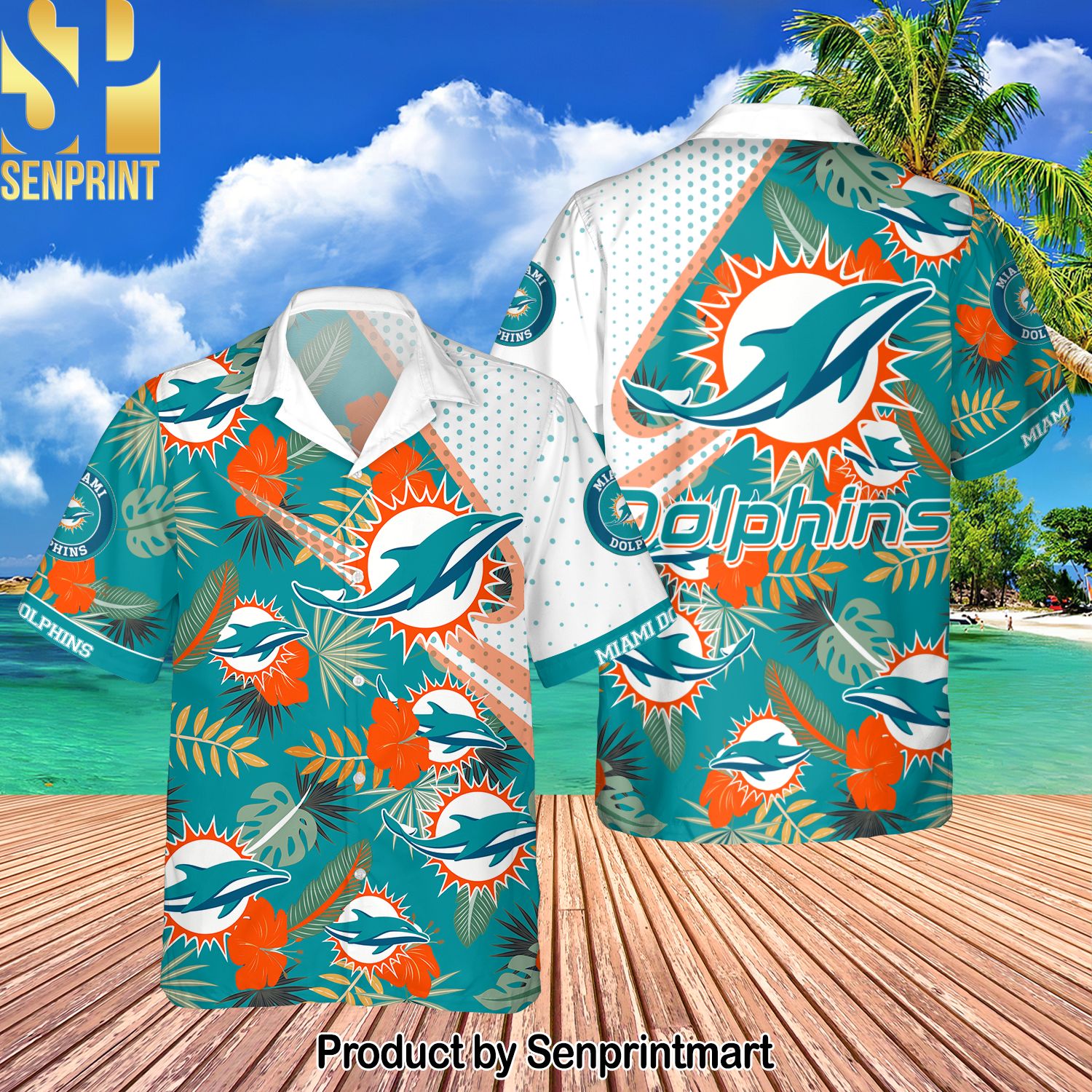 Miami Dolphins National Football League All Over Print Hawaiian Shirt