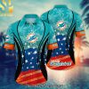 Miami Dolphins National Football League Stitch Graphic All Over Printed Hawaiian Shirt