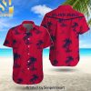 MLB Arizona Diamondbacks Unisex Hawaiian Print Aloha Button Down Short Sleeve Shirt