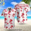 MLB Oakland Athletics Classic Hawaiian Print Aloha Button Down Short Sleeve Shirt