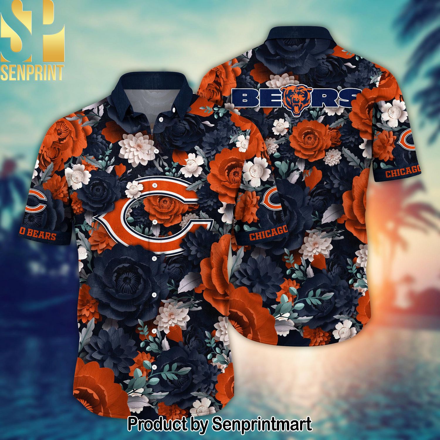 National Football League Chicago Bears Full Printing Hawaiian Shirt