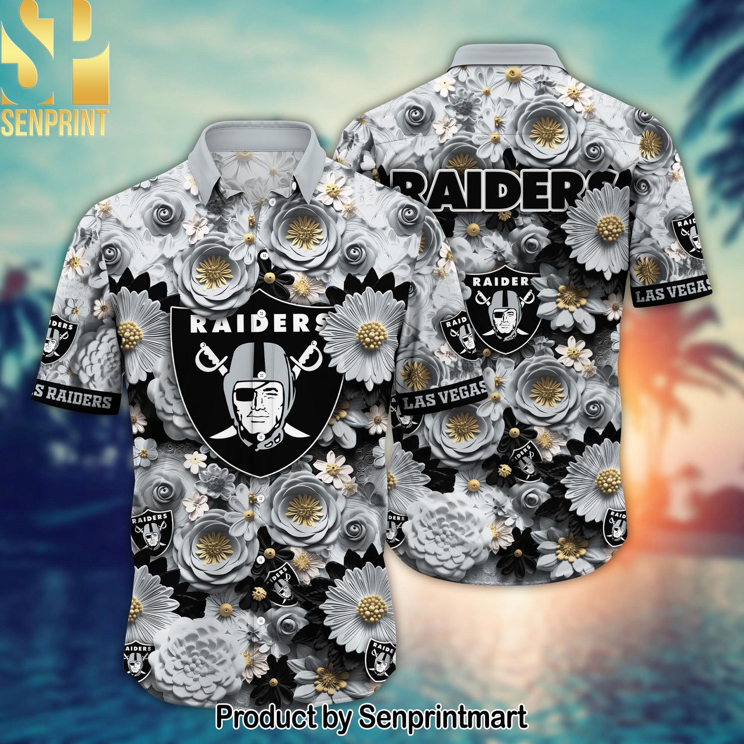 National Football League Las Vegas Raiders For Fans Full Printing Hawaiian Shirt
