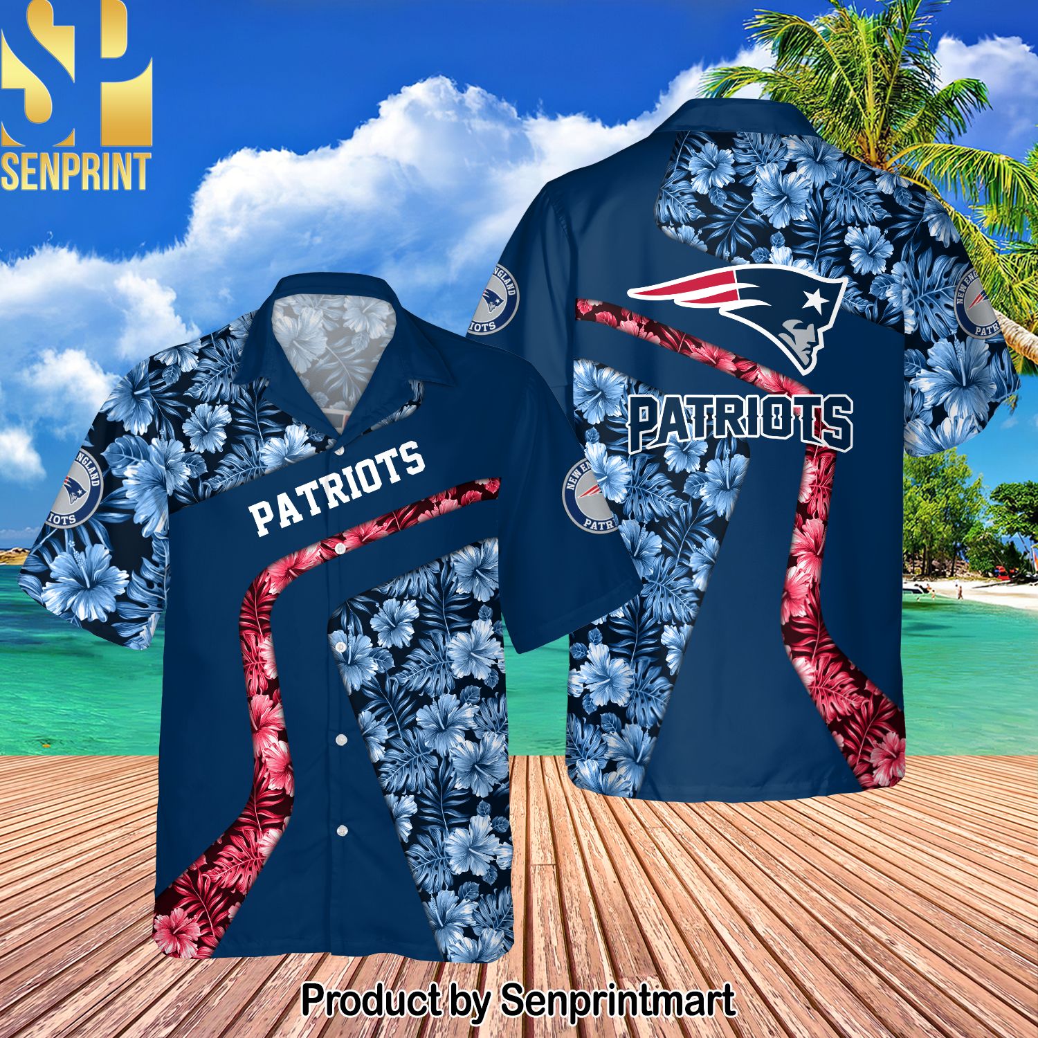 New England Patriots National Football League For Sport Fan Full Printed Hawaiian Shirt