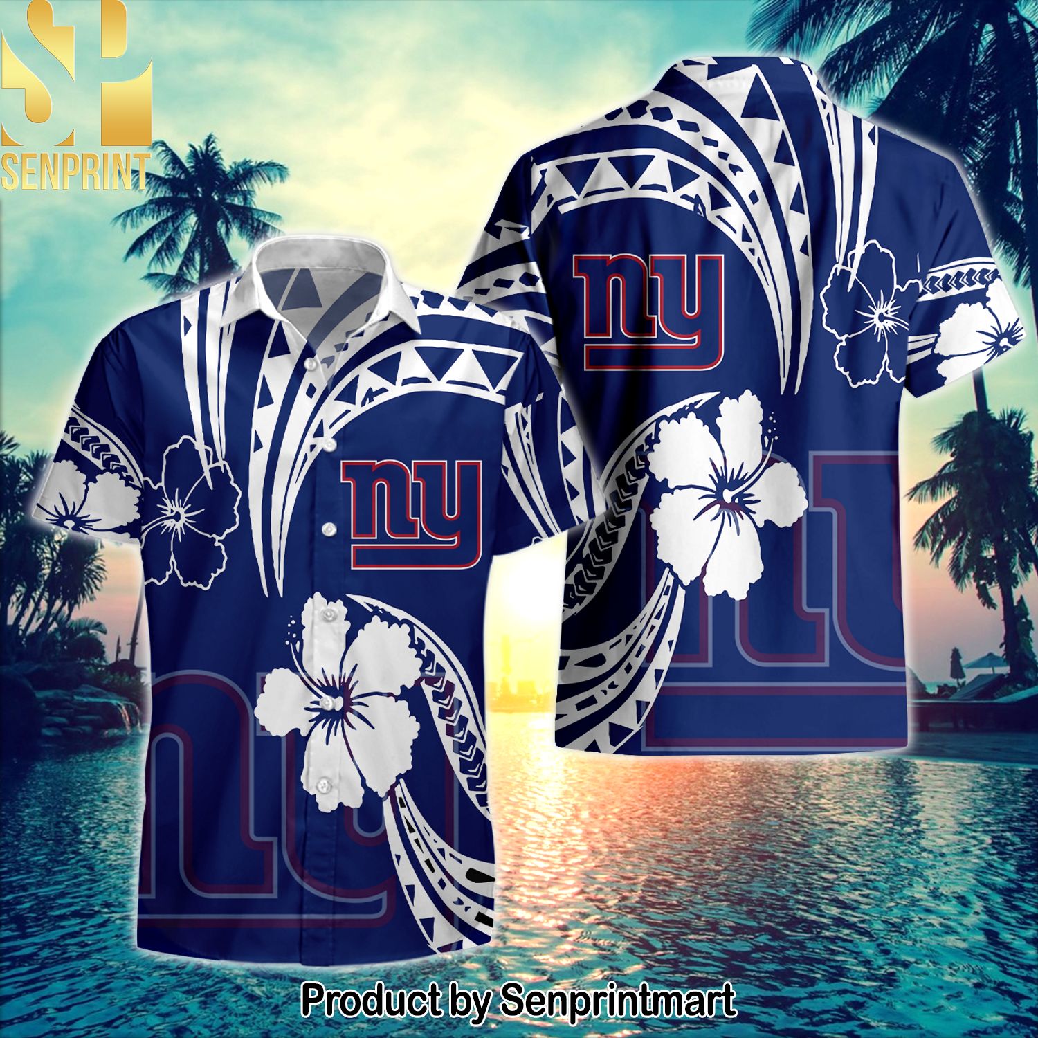 New York Giants National Football League Porclay For Fans 3D Hawaiian Shirt