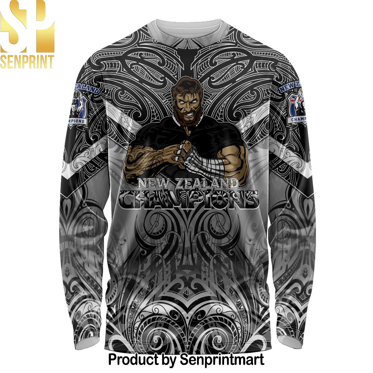 New Zealand Long Sleeve Rugby Aotearoa Champions All Over Printed 3D Hawaiian Print Aloha Button Down Short Sleeve Shirt