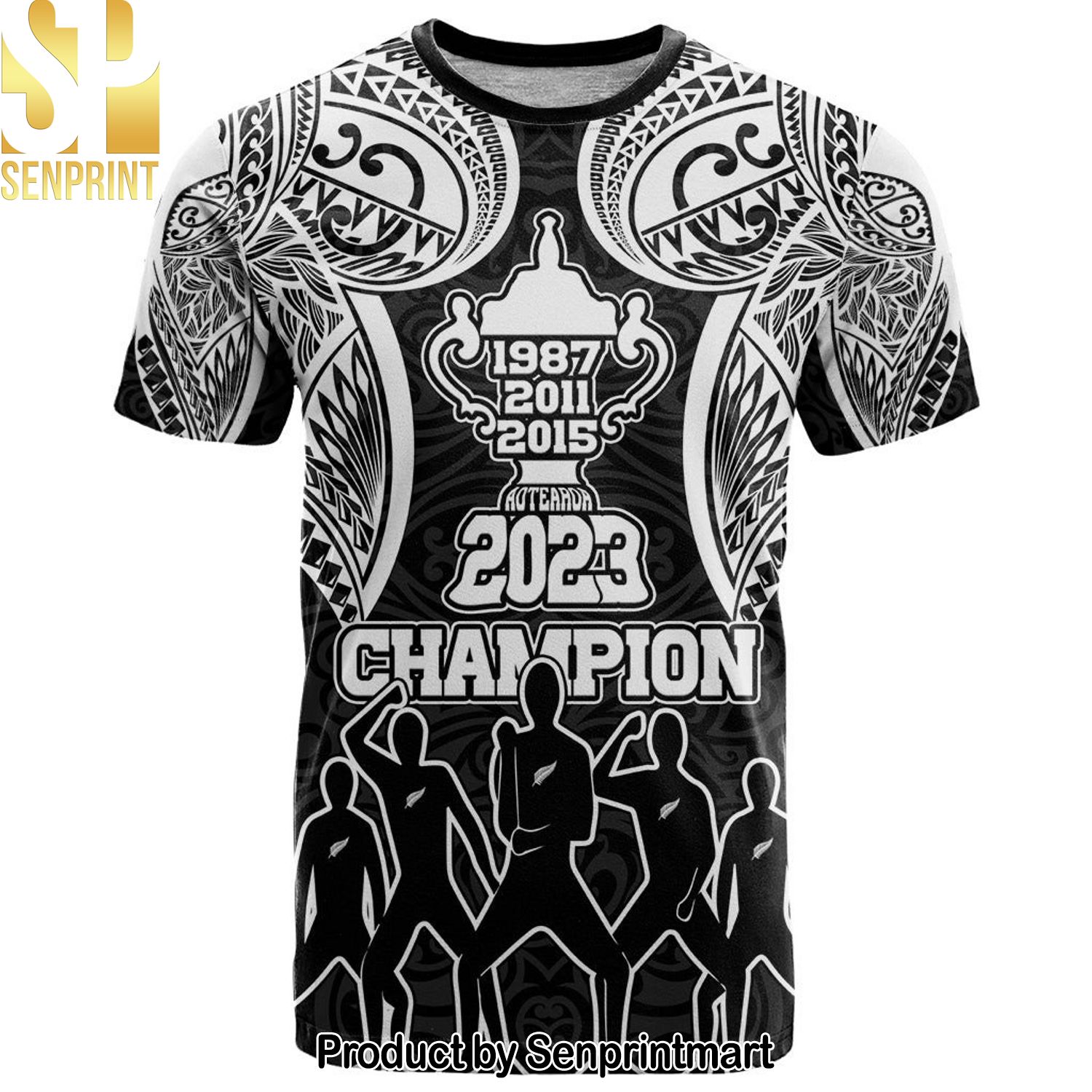 New Zealand Rugby Aotearoa Champion Cup History with Haka Dance Hot Version All Over Printed Hawaiian Print Aloha Button Down Short Sleeve Shirt