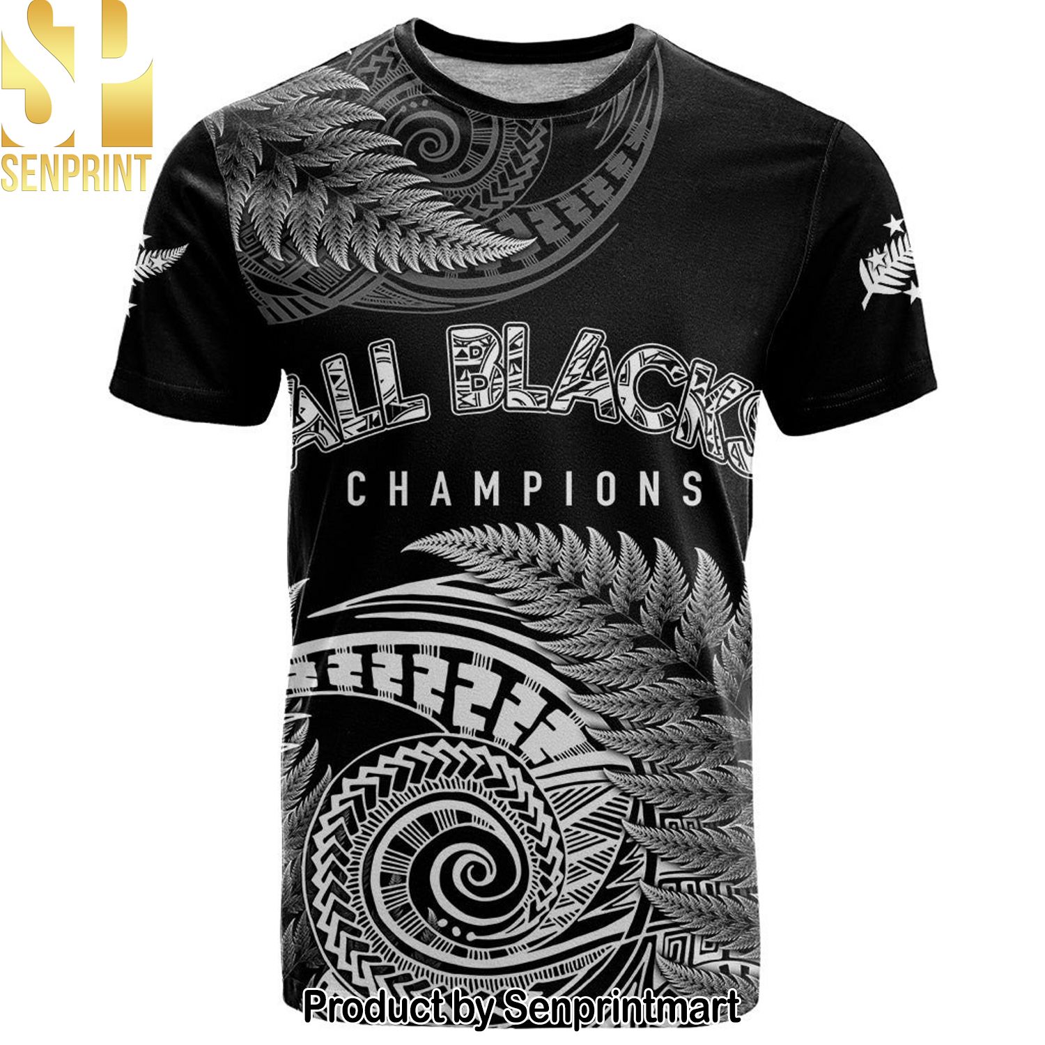 New Zealand Rugby Aotearoa Silver Ferns Champions Awesome Outfit Hawaiian Print Aloha Button Down Short Sleeve Shirt