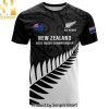 New Zealand Silver Fern Rugby All Black Go Champions Maori Pattern Classic Full Printing Hawaiian Print Aloha Button Down Short Sleeve Shirt