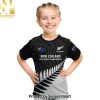 New Zealand Silver Fern Rugby Go Aotearoa Champions World Cup All Over Print Classic Hawaiian Print Aloha Button Down Short Sleeve Shirt