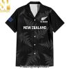 New Zealand Silver Fern Rugby Go Aotearoa Champions World Cup All Over Printed Hawaiian Print Aloha Button Down Short Sleeve Shirt