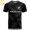 New Zealand Silver Fern Rugby Go Aotearoa Champions World Cup Combo Full Printing Hawaiian Print Aloha Button Down Short Sleeve Shirt