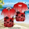 Nottingham Forest Football Club All Over Print Classic Hawaiian Print Aloha Button Down Short Sleeve Shirt