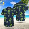 NRL Canterbury-Bankstown Bulldogs All Over Printed Hawaiian Print Aloha Button Down Short Sleeve Shirt