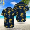 NRL Cronulla-Sutherland Sharks Street Style Hawaiian Print Aloha Button Down Short Sleeve Shirt