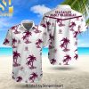 NRL Manly Warringah Sea Eagles Full Print Classic Hawaiian Print Aloha Button Down Short Sleeve Shirt