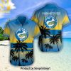 NRL Parramatta Eels 3D Full Printed Hawaiian Print Aloha Button Down Short Sleeve Shirt