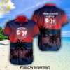 NRL Wests Tigers Full Print Unisex Hawaiian Print Aloha Button Down Short Sleeve Shirt