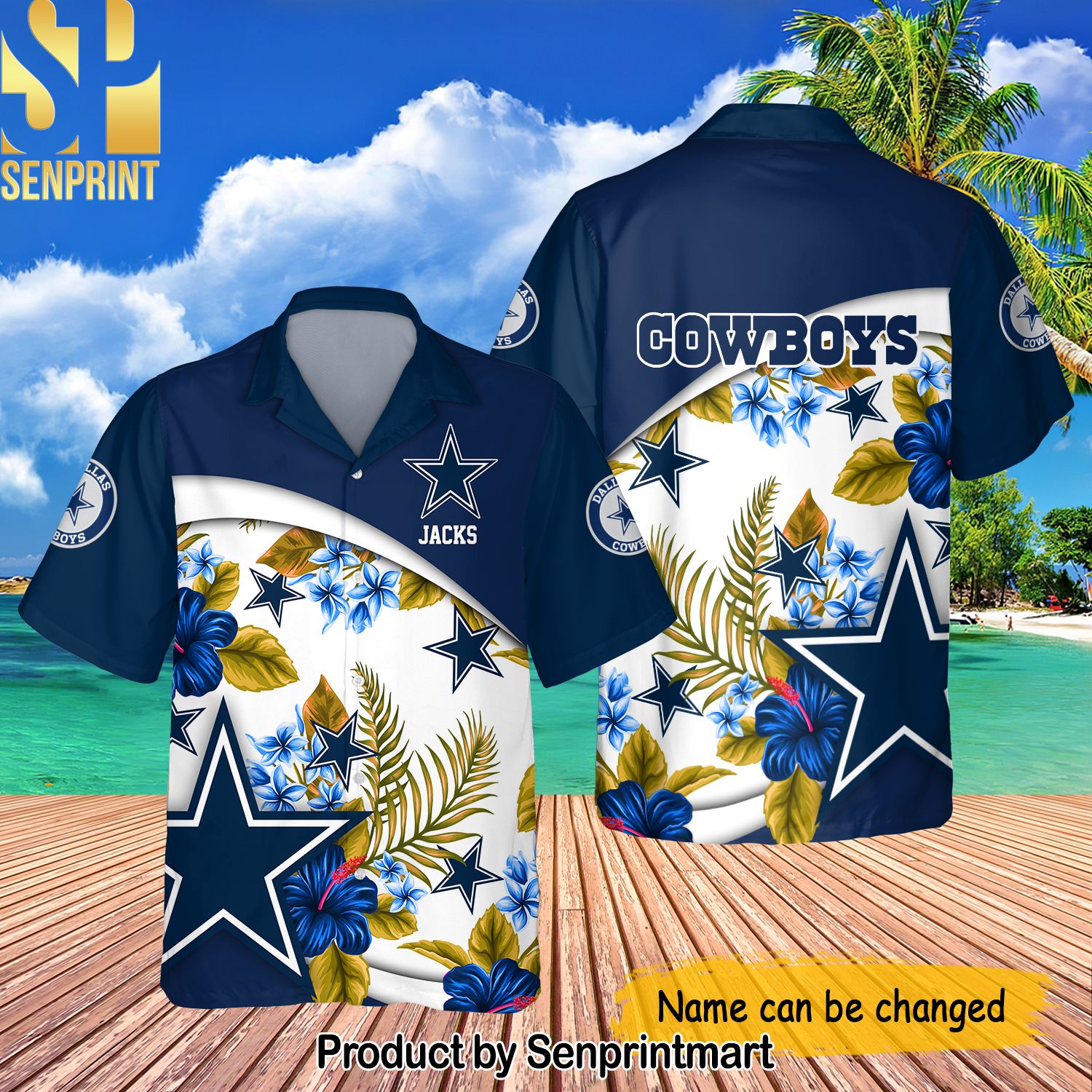 Personalized National Football League Dallas Cowboys For Fan All Over Printed Hawaiian Shirt