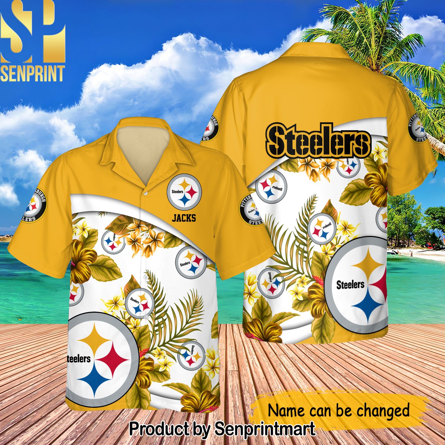 Personalized National Football League Pittsburgh Steelers For Fans All Over Printed Hawaiian Shirt