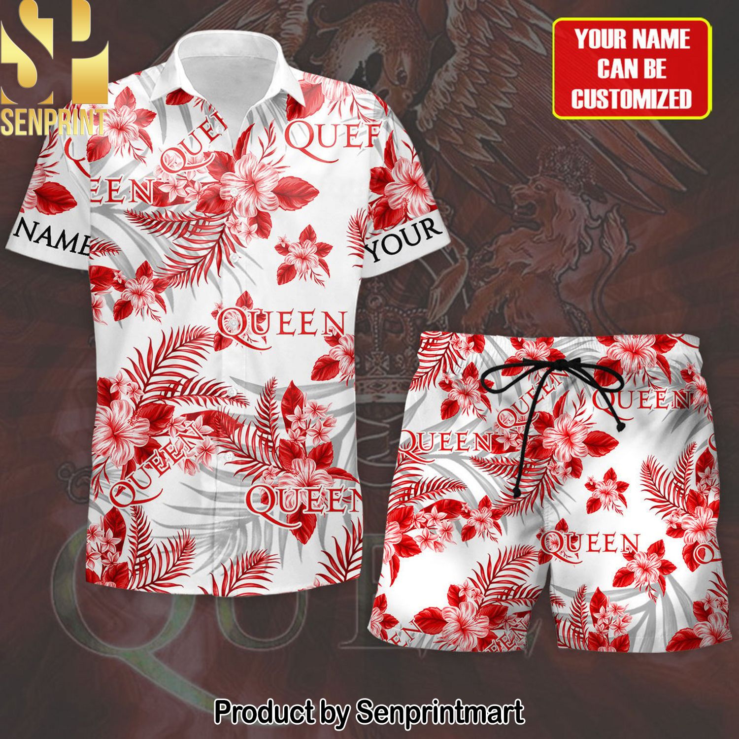 Personalized Queen Tropical Best Combo 3D Hawaiian Print Aloha Button Down Short Sleeve Shirt