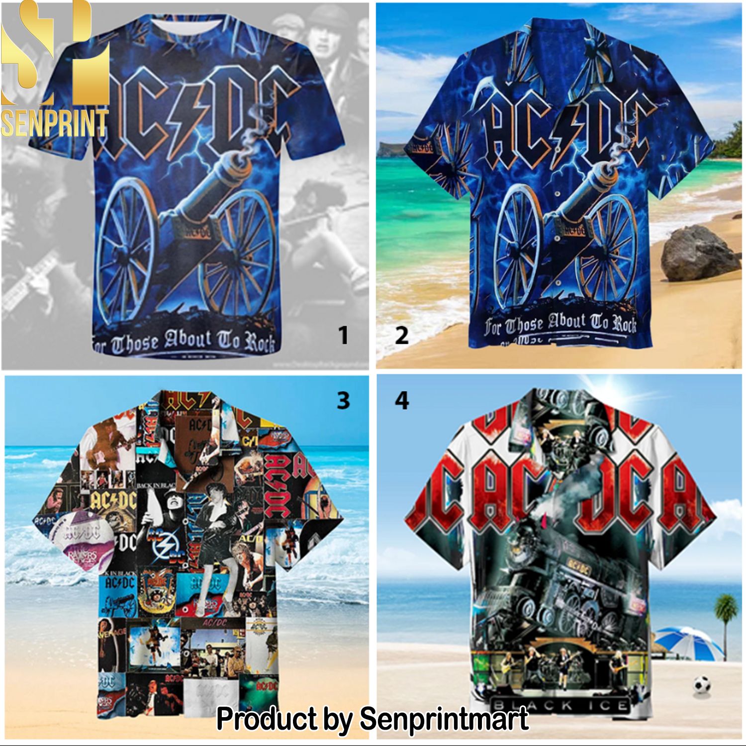 Personalized Rock Music New Version Hawaiian Print Aloha Button Down Short Sleeve Shirt
