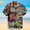 Pink Floyd The Wall Embroidered Amazing Outfit Hawaiian Print Aloha Button Down Short Sleeve Shirt