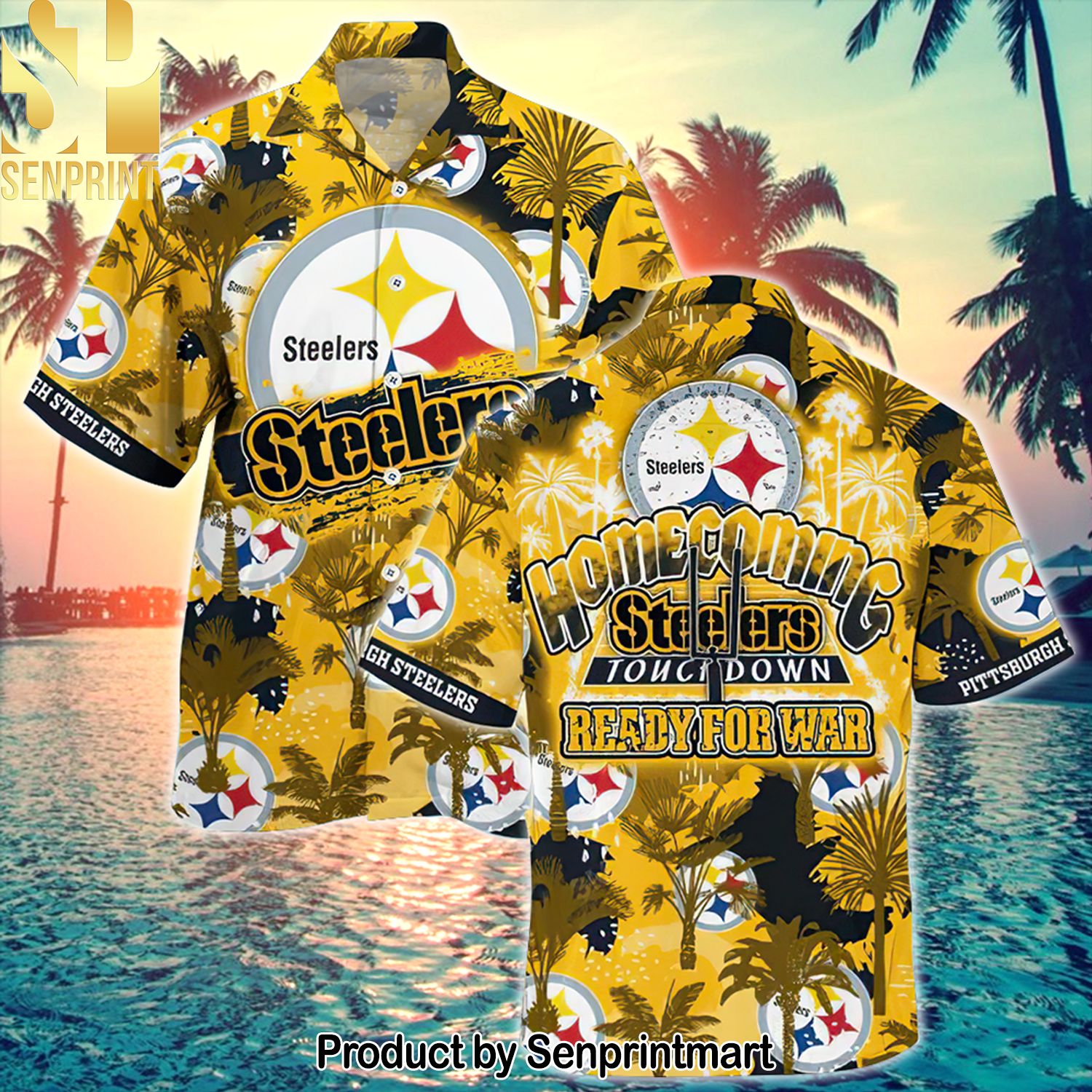 Pittsburgh Steelers National Football League Homecoming Ready For War All Over Printed Hawaiian Shirt