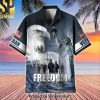 Premium Freedom Is Not Free US Veteran For Fans Hawaiian Print Aloha Button Down Short Sleeve Shirt