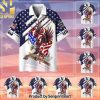 Premium Home Of The Free US Veteran New Outfit Hawaiian Print Aloha Button Down Short Sleeve Shirt