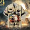 Premium Honor The Fallen US Veteran Classic Full Printing Hawaiian Print Aloha Button Down Short Sleeve Shirt
