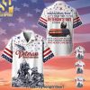 Premium Land Of The Free US Veteran Best Combo 3D Hawaiian Print Aloha Button Down Short Sleeve Shirt