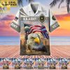 Premium Multiple US Military Services US Veteran Unisex Full Printing Hawaiian Print Aloha Button Down Short Sleeve Shirt