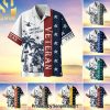 Premium United States Multiple Service Veteran New Style Full Print Hawaiian Print Aloha Button Down Short Sleeve Shirt