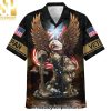 Premium United States Veteran For Fans Hawaiian Print Aloha Button Down Short Sleeve Shirt