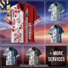 Premium US Multiple Service Veteran Street Style Hawaiian Print Aloha Button Down Short Sleeve Shirt