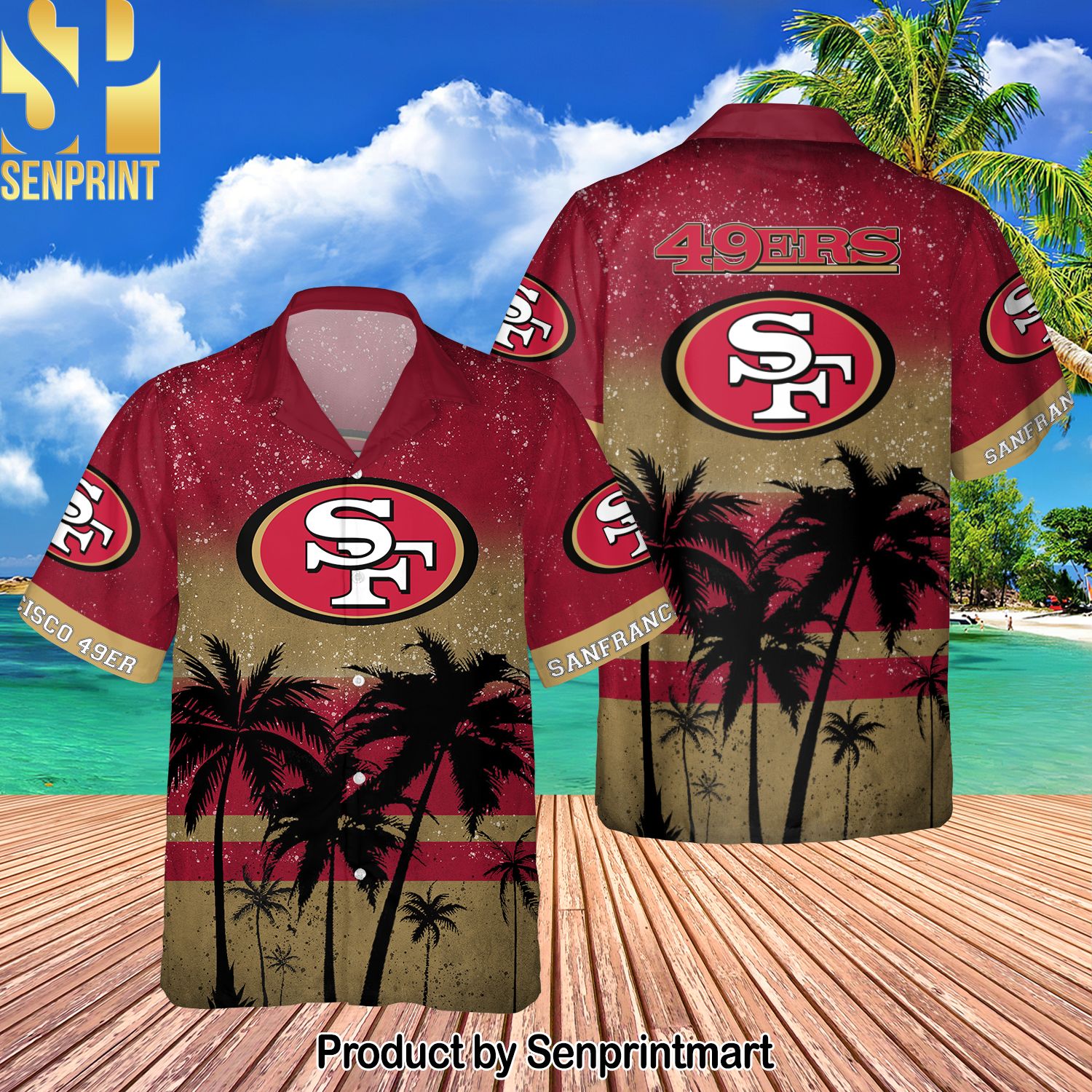 San Francisco 49ers National Football League Vintage For Fans Full Printed Hawaiian Shirt