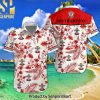 Skull Multiservice US Veteran Classic All Over Printed Hawaiian Print Aloha Button Down Short Sleeve Shirt