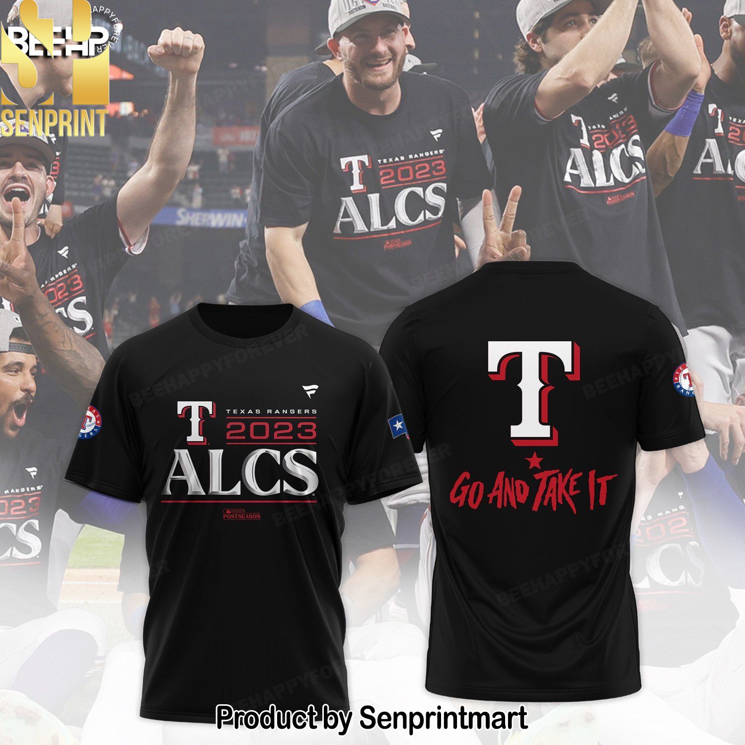 Texas Rangers ALCS Locker Room For Fans Hawaiian Print Aloha Button Down Short Sleeve Shirt