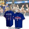 Texas Rangers American League Champions All Over Print Classic Hawaiian Print Aloha Button Down Short Sleeve Shirt