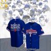 Texas Rangers American League Champions All Over Print Classic Hawaiian Print Aloha Button Down Short Sleeve Shirt