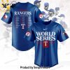 Texas Rangers American League Champions All Over Printed Classic Hawaiian Print Aloha Button Down Short Sleeve Shirt