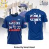 Texas Rangers World Series High Fashion Full Printing Hawaiian Print Aloha Button Down Short Sleeve Shirt