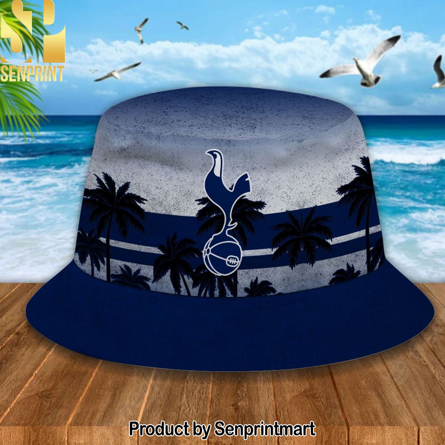 Tottenham Hotspur Football Club Full Printing 3D Hawaiian Print Aloha Button Down Short Sleeve Shirt