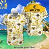 Wolverhampton Wanderers Football Club Classic All Over Printed Hawaiian Print Aloha Button Down Short Sleeve Shirt
