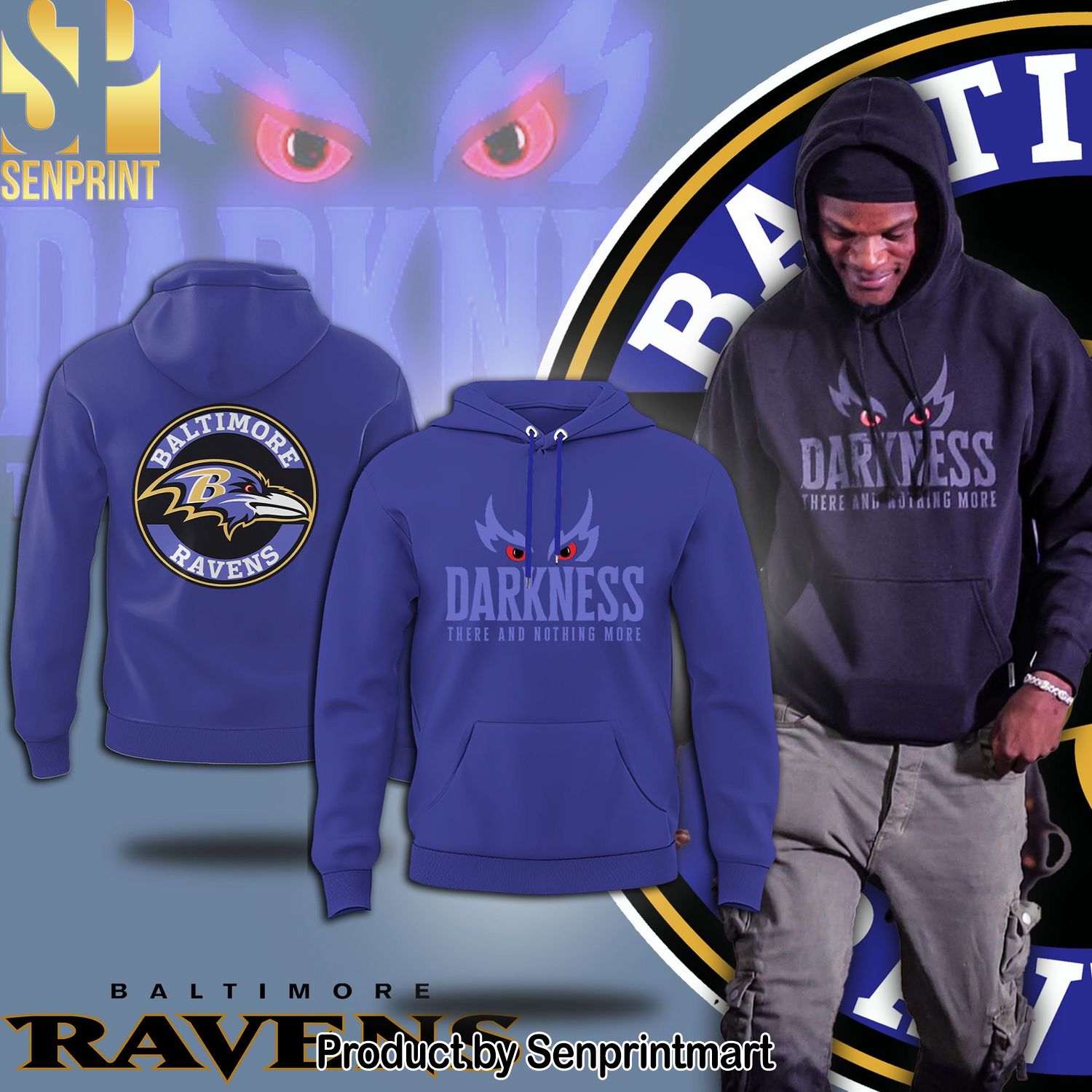 Baltimore Ravens Darkness Shirt – Purple