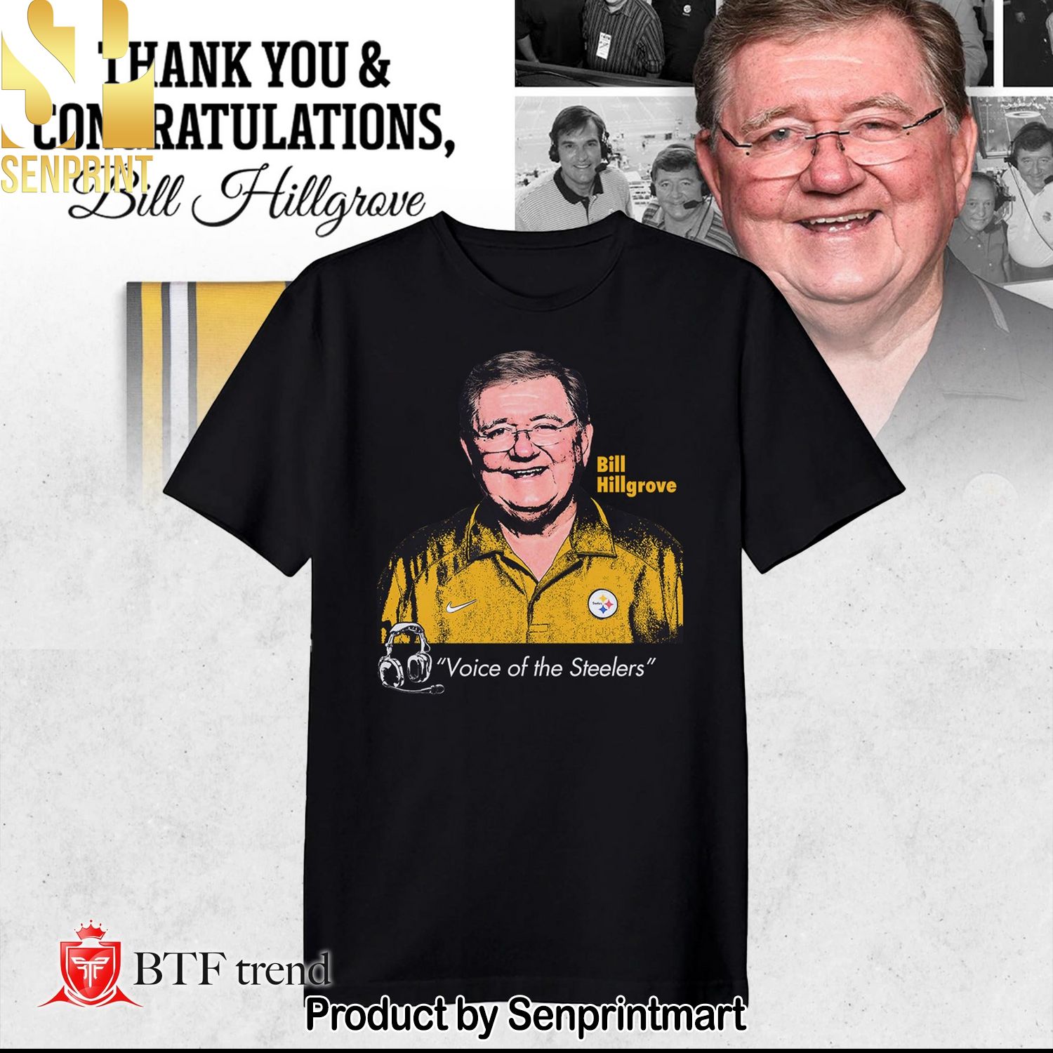 Bill Hillgrove Pittsburgh Steelers Shirt