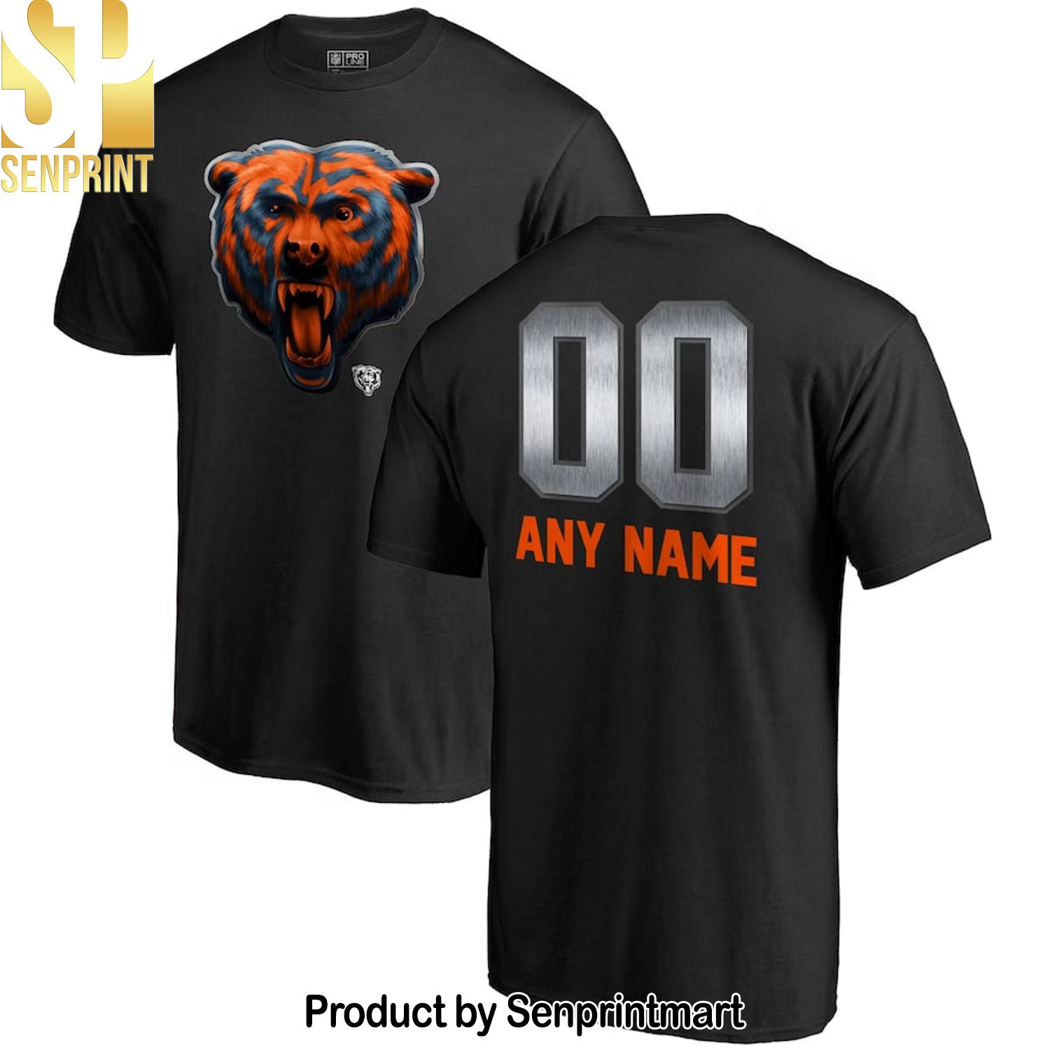 Chicago Bears Personalized Name and Numbler Shirt