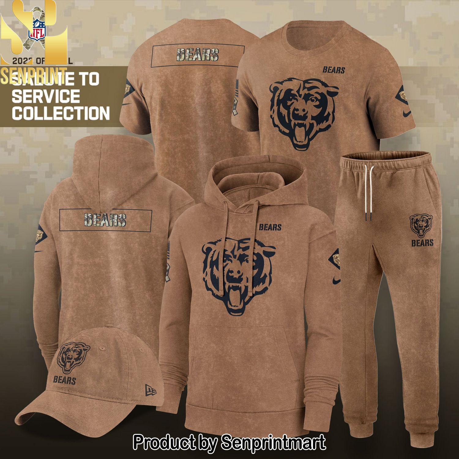 Chicago Bears Salute To Service Hoodie